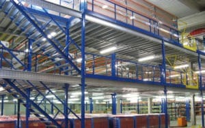Mezzanine entrepôt sur plusieurs niveaux